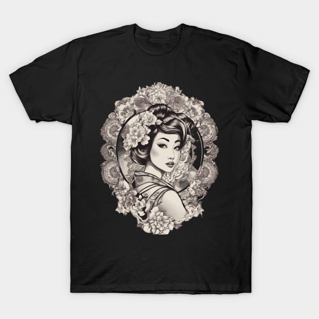 Allure and Charm of Asian Goddess T-Shirt by animegirlnft